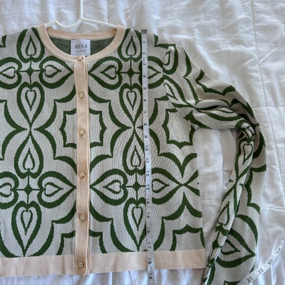 Misa Pansy Cardigan Green Mosaic - Picture 9 of 10